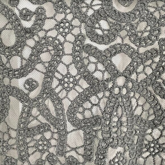 American Eagle Lace Back Open‑Front Gray Cardigan Women’s L Cotton Blend - Picture 11 of 14